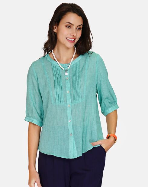 Chemise 100% Lin Laura jade