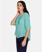 Chemise 100% Lin Laura jade