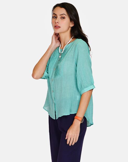 Chemise 100% Lin Laura jade