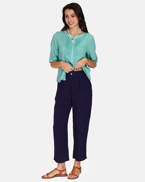 Chemise 100% Lin Laura jade