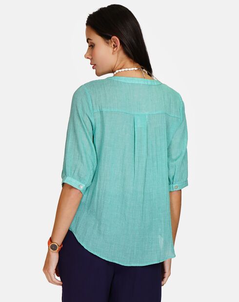 Chemise 100% Lin Laura jade