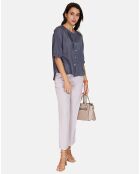 Chemise 100% Lin Laura marine delavé