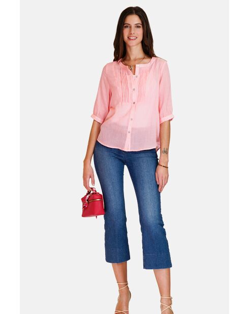 Chemise 100% Lin Laura pêche