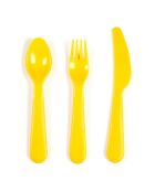 Set de 12 couverts vert/jaune