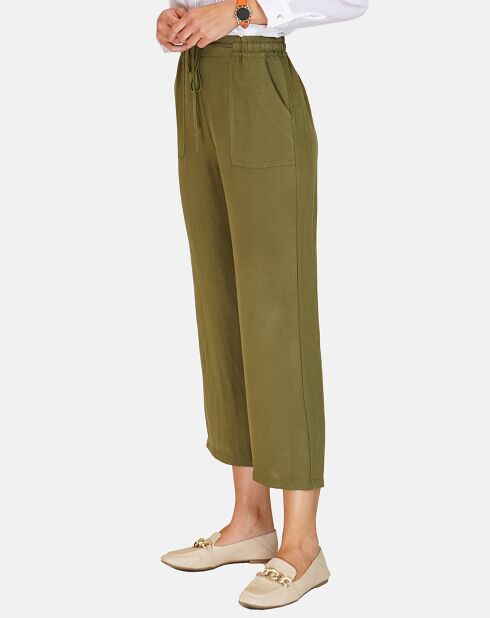 Pantalon en Lin & Coton Marilyne kaki claire