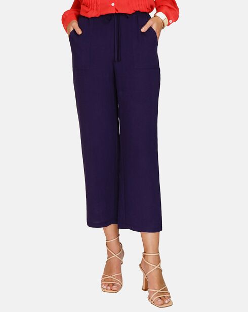 Pantalon en Lin & Coton Marilyne marine