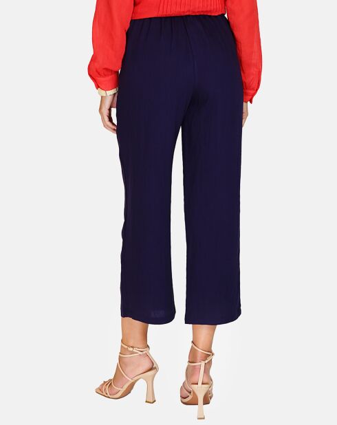 Pantalon en Lin & Coton Marilyne marine