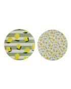 2 Assiettes plastique bain de soleil coloris aléatoire - D.20 cm