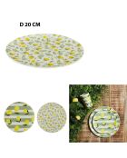 2 Assiettes plastique bain de soleil coloris aléatoire - D.20 cm