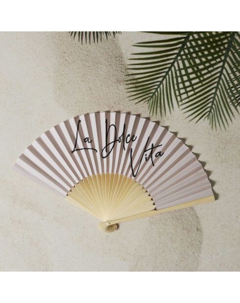 2 abanicos de madera nude en colores aleatorios - 42x2x23 cm