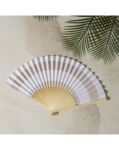 2 abanicos de madera nude en colores aleatorios - 42x2x23 cm