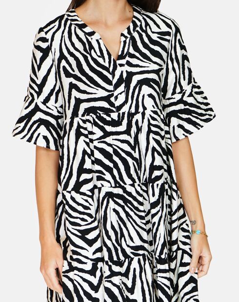 Robe en Lin & Coton Olivia noire