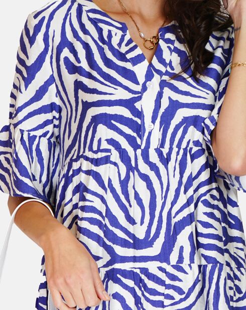 Robe en Lin & Coton Olivia royal
