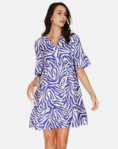 Robe en Lin & Coton Olivia royal