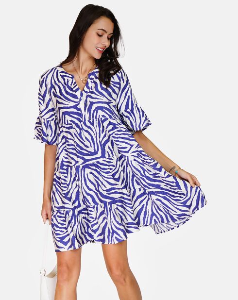 Robe en Lin & Coton Olivia royal