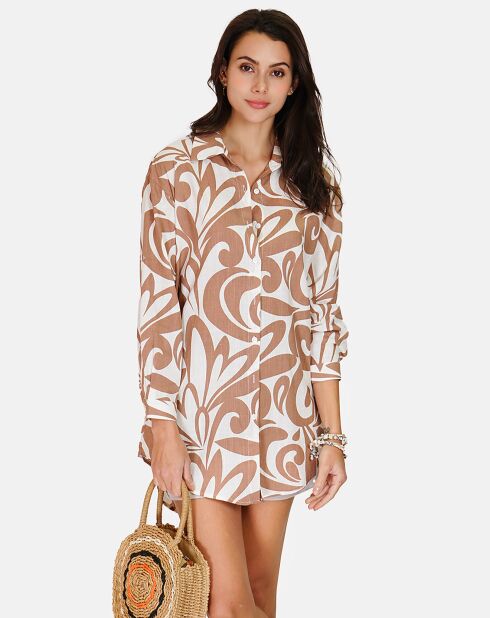 Robe 100% Lin Stéphanie desert