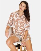 Robe 100% Lin Stéphanie desert