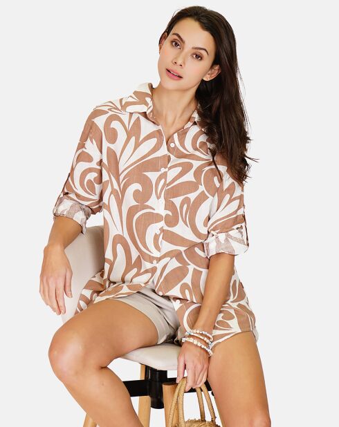 Robe 100% Lin Stéphanie desert
