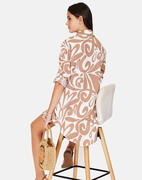 Robe 100% Lin Stéphanie desert