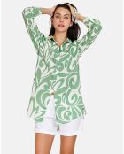 Robe 100% Lin Stéphanie jade