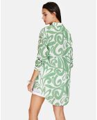 Robe 100% Lin Stéphanie jade