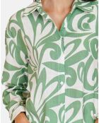 Robe 100% Lin Stéphanie jade