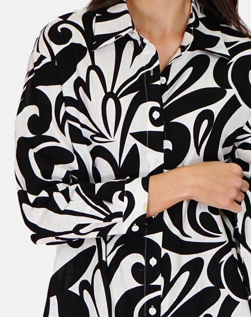 Robe 100% Lin Stéphanie noire