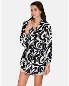 Robe 100% Lin Stéphanie noire