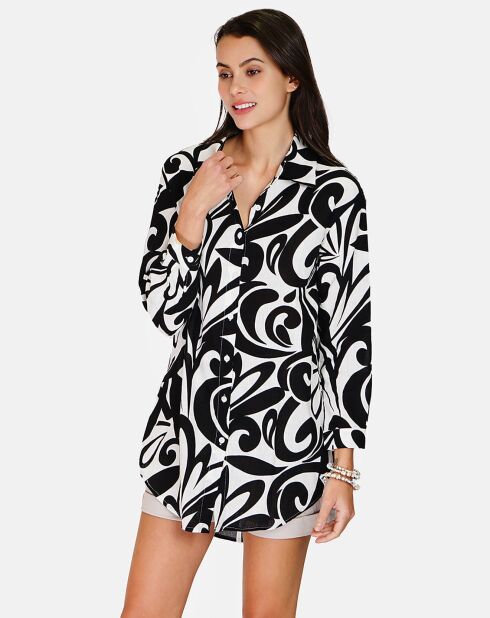 Robe 100% Lin Stéphanie noire