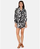 Robe 100% Lin Stéphanie noire