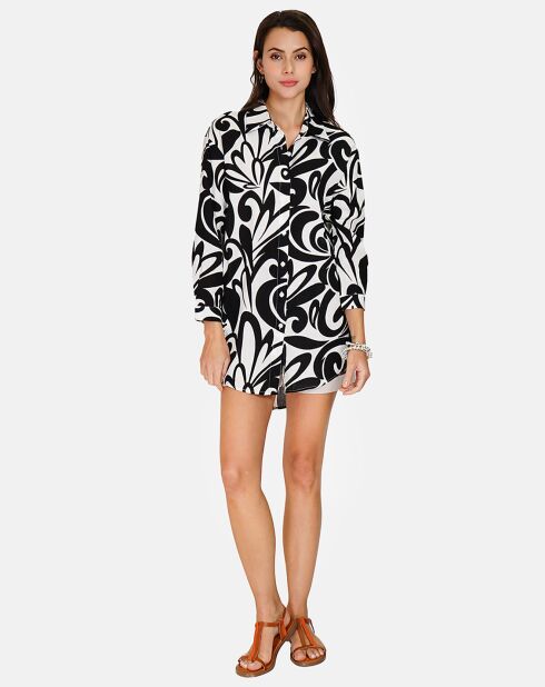 Robe 100% Lin Stéphanie noire