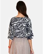 Top en Lin & Coton Géraldine marine
