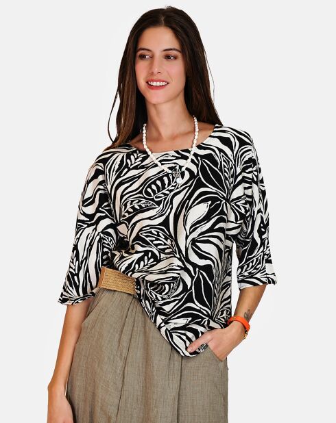 Top en Lin & Coton Géraldine noir