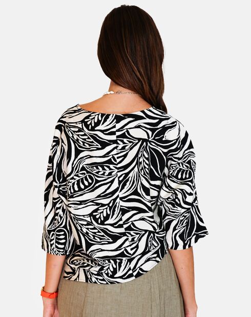 Top en Lin & Coton Géraldine noir