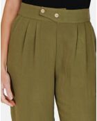 Pantalon en Lin & Coton Sylvia kaki claire
