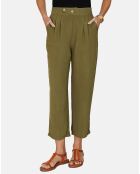 Pantalon en Lin & Coton Sylvia kaki claire