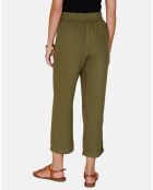 Pantalon en Lin & Coton Sylvia kaki claire