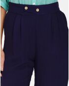 Pantalon en Lin & Coton Sylvia marine