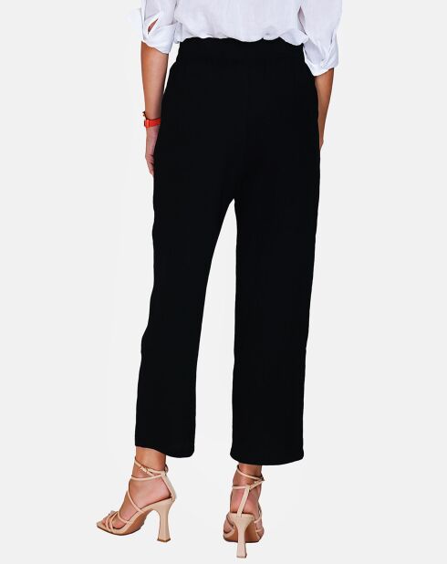 Pantalon en Lin & Coton Sylvia noir