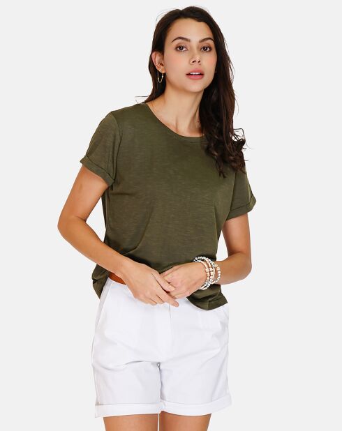 T-shirt en Coton & Lin Lola kaki claire