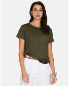 T-shirt en Coton & Lin Lola kaki claire