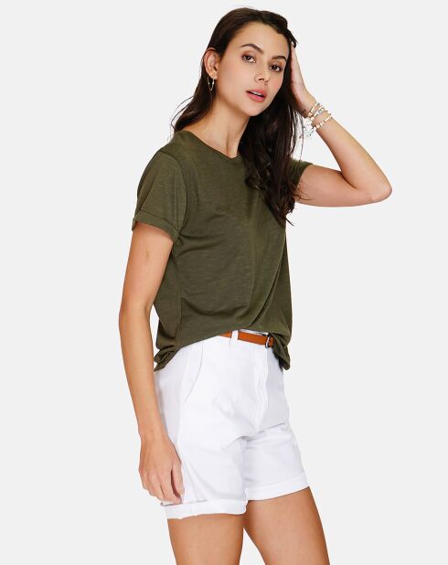 T-shirt en Coton & Lin Lola kaki claire
