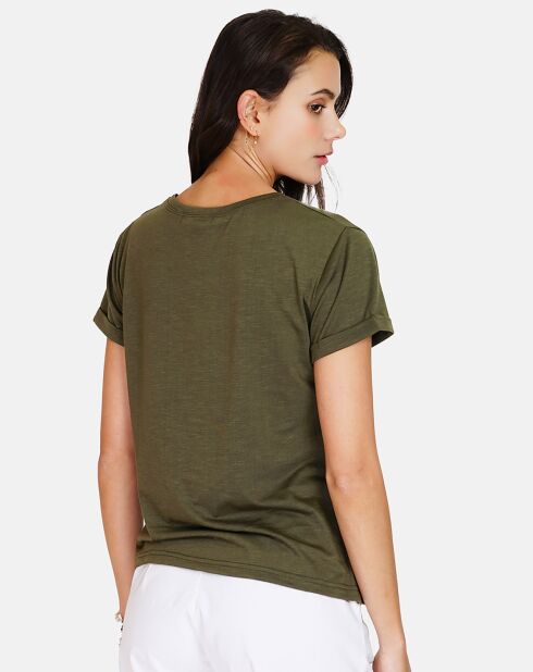 T-shirt en Coton & Lin Lola kaki claire