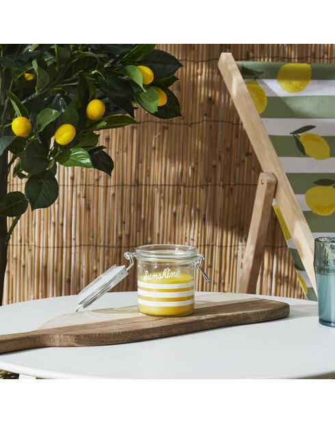 Candela alla citronella in barattolo per prendere il sole in colori casuali - 1 stoppino 25h
