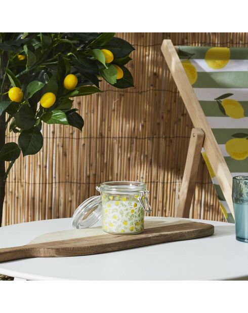 Candela alla citronella in barattolo per prendere il sole in colori casuali - 1 stoppino 25h