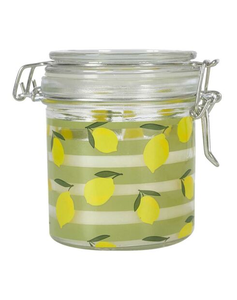 Candela alla citronella in barattolo per prendere il sole in colori casuali - 1 stoppino 25h