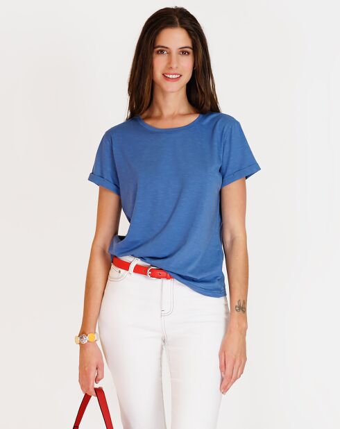 T-shirt en Coton & Lin Lola marine