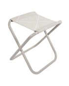 Tabouret pliant terre inconnue beige/blanc - 38x38x30 cm
