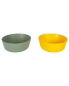 2 Saladiers plastique coloris aléatoire - 25x9x25 cm
