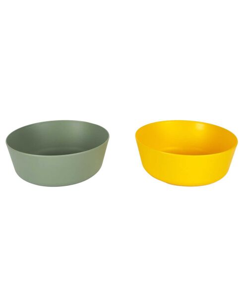 2 Saladiers plastique coloris aléatoire - 25x9x25 cm